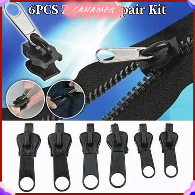 CANAMEK 6 Cái Dây Kéo Tức Thì Đa Năng Sửa Chữa Nhanh Dây Kéo Bộ Dụng Cụ Sửa Chữa Thay Thế Zip CSF