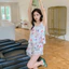 Quần Short Ice Silk Bộ Đồ Ngủ Nữ Sling Pure Desire Màu Hồng dịu dàng Cô Gái Da Báo In Bộ Đồ Ngủ Nữ Homewear Phù Hợp Với Gợi Cảm