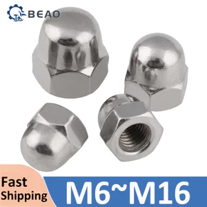 Thép không gỉ 304 Acorn Nuts Domed Cap Nuts cho đồ nội thất Ô tô Trang trí Sử dụng M6 M8 M10 M12 M16