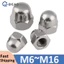Thép không gỉ 304 Acorn Nuts Domed Cap Nuts cho đồ nội thất Ô tô Trang trí Sử dụng M6 M8 M10 M12 M16