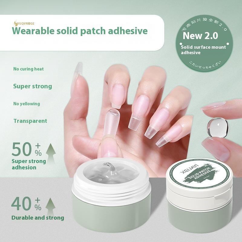MUQV 1 Lọ Keo Gel Móng Tay Chắc Chắn Cho Đầu Móng Tay Giả Rõ Ràng Bền Nhấn Vào Gel Xây Dựng UV Ánh Sáng Chữa Keo Móng Tay Salon n