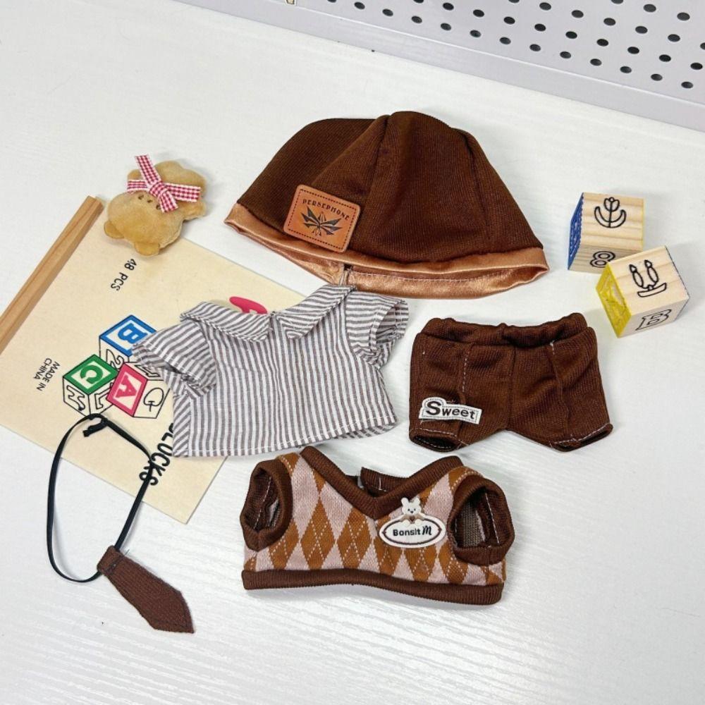 Bộ quần áo búp bê SEREIN 20cm, Quần áo Cosplay sang trọng đầy màu sắc, Phim hoạt hình đáng yêu DIY Bộ đồ thu nhỏ dễ thương mát mẻ Bộ đồ búp bê bông