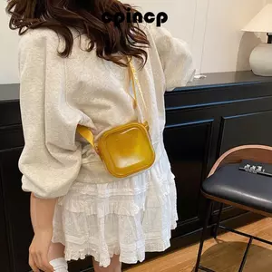 Túi đeo chéo CPINCP, Túi Messenger màu trơn trong suốt, Quà tặng túi đeo vai thạch PVC chống thấm nước