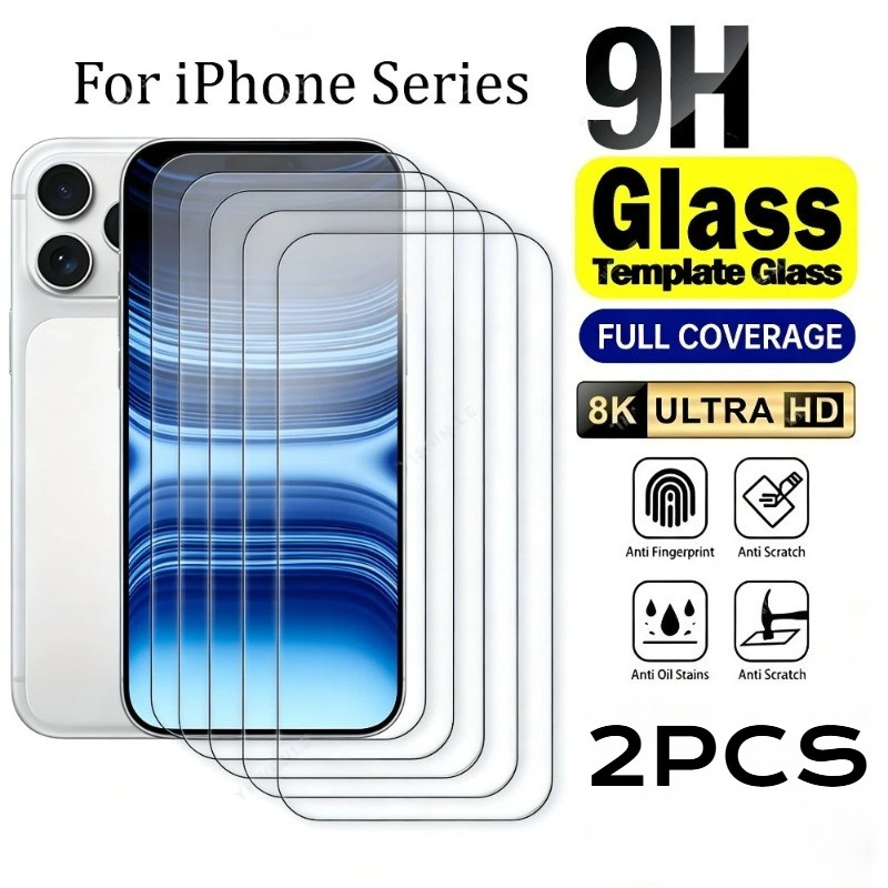 2 Chiếc HD Trong Suốt Kính Cường Lực Cho Apple iPhone 17 Air Pro Max Chống Gián Điệp Riêng Tư Chống Ánh Sáng Xanh Bảo Vệ Màn Hình Điện Thoại Cho Apple iPhone 16e 16 15 Plus Pro Max Matte Glass Film