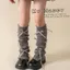 GUSTAVA Trẻ Em Chân Ấm Áp, Phong Cách Ngọt Ngào Dệt Kim Chân Cover, Kawaii Nơ Viền Đàn Hồi Cao Gothic Phong Cách Tất Thu Đông Mùa