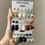 NKSFX 6 Đôi Bông Tai Thả, Bông Tai Giọt Nước Chunky Sang Trọng Chunky Giọt Nước, Vintage Matte Bead Bóng Giọt Nước Vòng Bông Tai Nữ Cô Gái