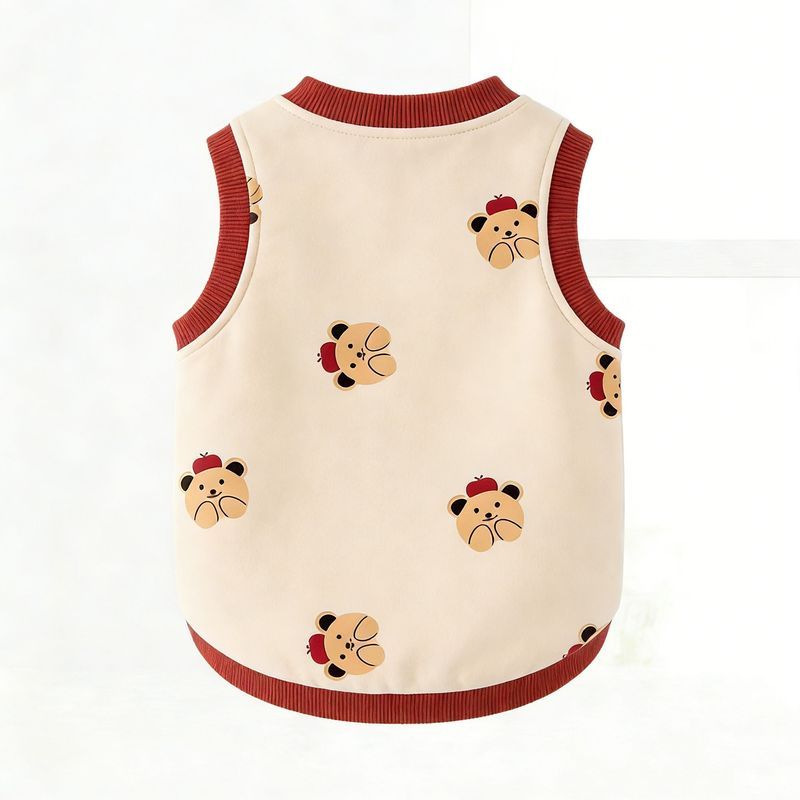 Quần áo cho chó cưng Siêu dễ thương In hình gấu Apple thân thiện với da Áo Vest thoải mái cỡ vừa Chó Corgi Shiba Inu Chiến đấu Pháp