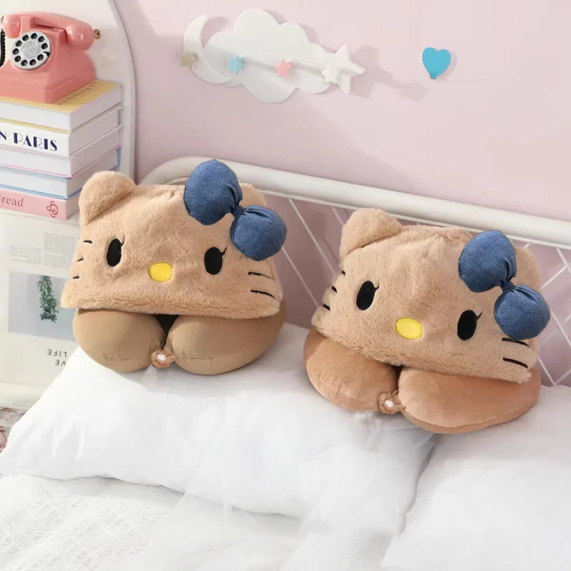Gối Cổ Chữ U Cao Cấp Có Mũ - Chất Liệu Memory Foam Mềm Mại, Bảo Vệ Cổ & Che Sáng, Cho Du Lịch, Văn Phòng Và Gia Đình