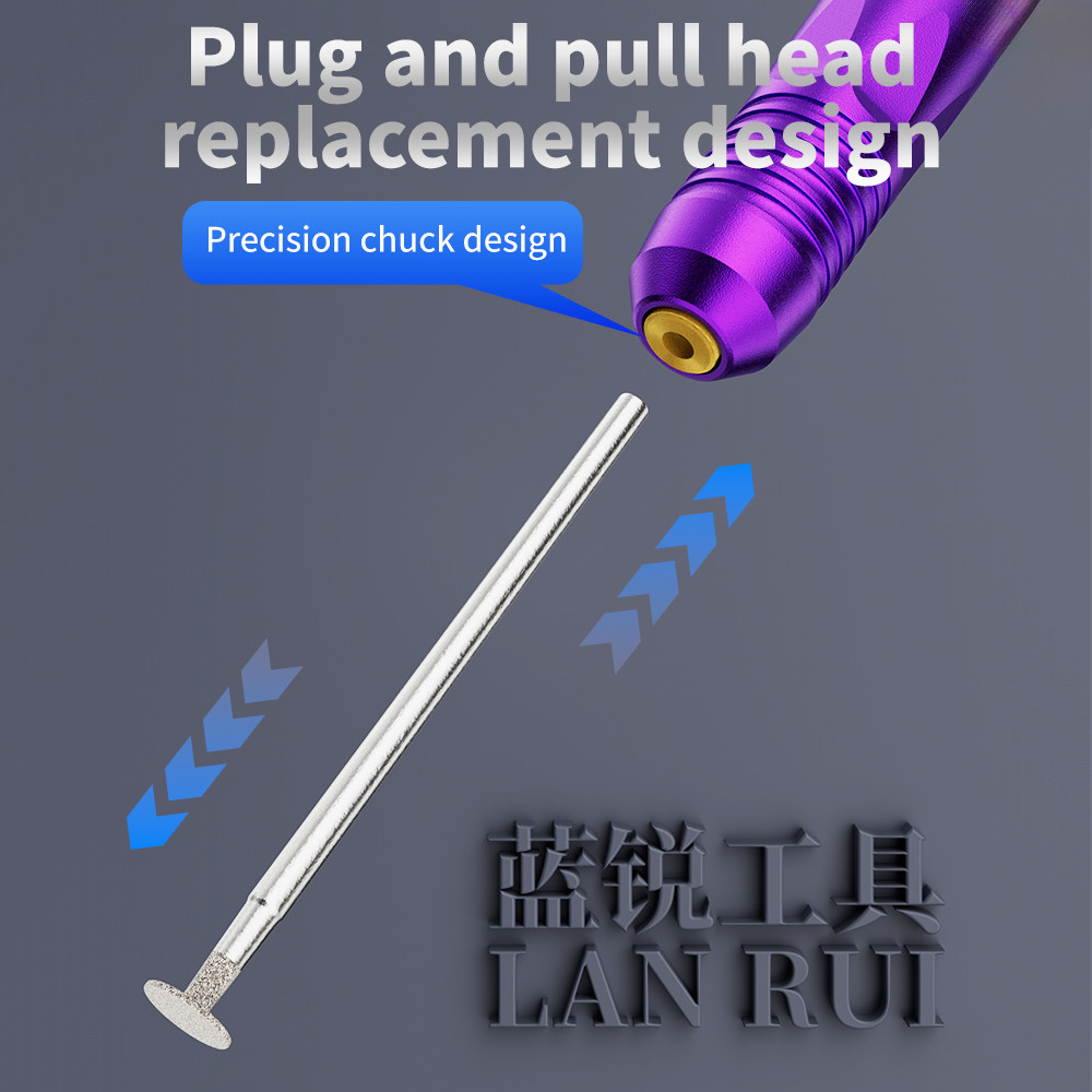 Lanrui F2 Micro Mài Bút 3 Tốc Độ Có Thể Điều Chỉnh Type-C Sạc Cho Bảng Mạch Loại Bỏ Vít Sửa Chữa Và Chip Mài Dụng Cụ