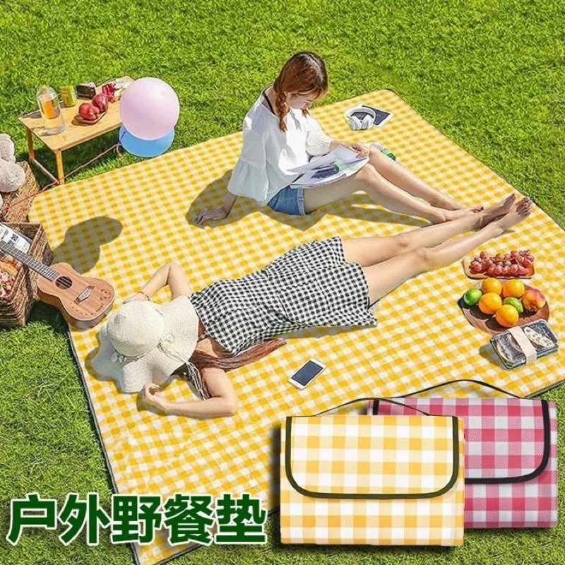 Thảm dã ngoại picnic 2m x 2m, thích hợp đi du lịch, đi phượt chụp ảnh, bạt trải cắm trại gấp gọn, không thấm nước