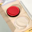 Deli 9863ES Miếng Lót Mực Tròn Kích Thước Lớn Nhanh Khô Mực Văn Phòng Tài Chính Đỏ Indonesia Seal Pad C88Z
