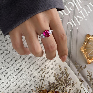 Châu Âu Mỹ i Phong Cách Mới Đáy Đồng Mạ Vàng Mô Phỏng Nhiều Màu Sắc Kho Báu Đóng Nhẫn Nữ 9 * 10MM