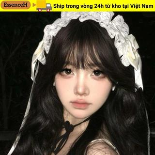 ESSENCEH Quấn Đầu, Băng Đô Tai Mèo Ren Gothic, Nơ Cosplay Mũ Nữ