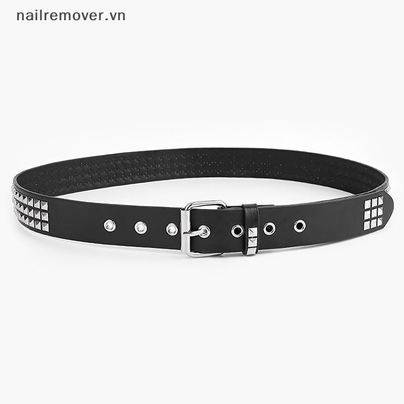 Thắt lưng kim tự tháp hạt vuông, phong cáchpunk &amp; gothic, cá tính cho unisex
