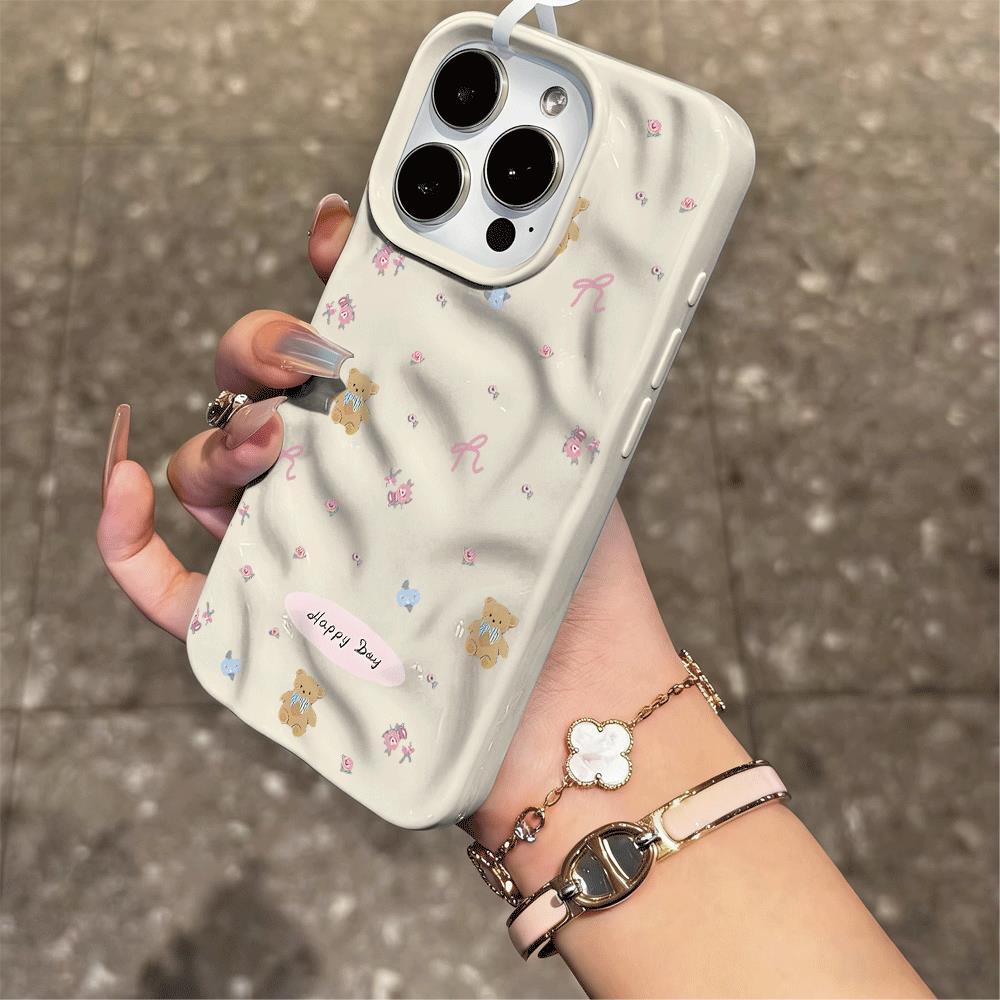 Hươu nhỏ hoa dệtPhù hợp với 17 vỏ điện thoại 16plus, 15 nhống gãy, 14 vỏ mềm, 13