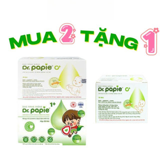 (COMBO 2 HỘP TẶNG QUÀ)  Gạc rơ lưỡi dr papie vệ sinh răng miệng cho bé từ sơ sinh và trên 1 tuổi (hộp 30 gói)