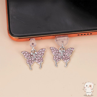 【Chamvn】mặt dây chuyền hình mèo Nút bịt lỗ cắm điện thoại hình mèo dễ thương bằng hợp kim đính đá nút bịt lỗ cắm cổng