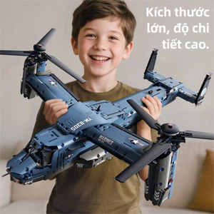 Của Cá Đại Bàng V22 Trực Thăng Khối Xây Dựng Trẻ Em Giáo Dục Lắp Ráp Đồ Chơi Mô Hình Bé Trai Bé Gái Quà Tặng