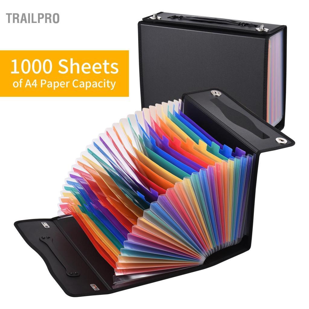 TrailPro File Folder A4 Hồ sơ cho tủ 18 dòng 24 trang Bìa đựng tài liệu Lưu trữ tài liệu tiện lợi hơn (Túi 24 ngăn)