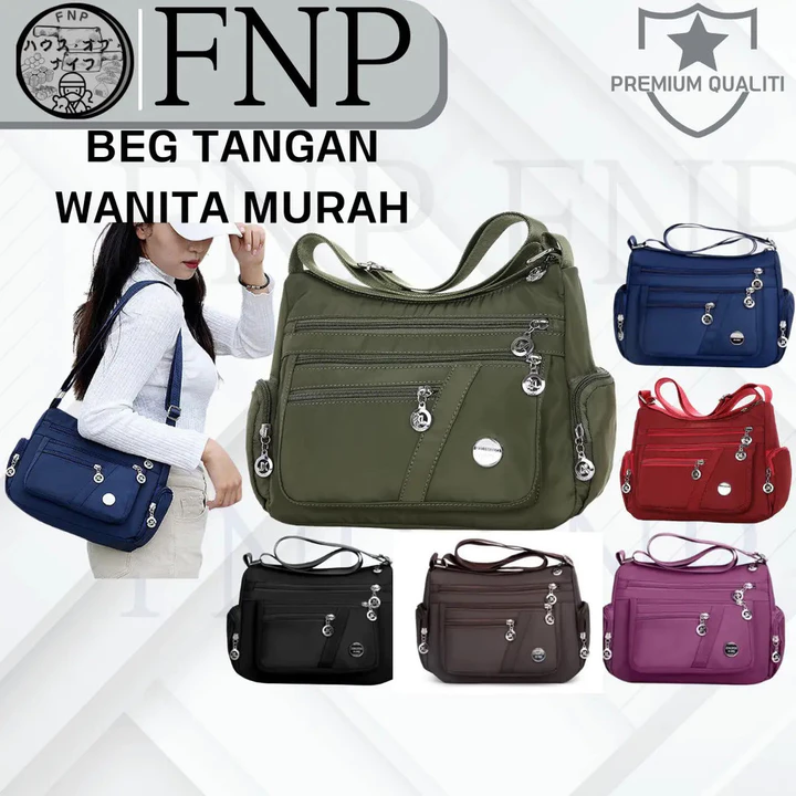 Women's Vintage Nylon Crossbody Bag