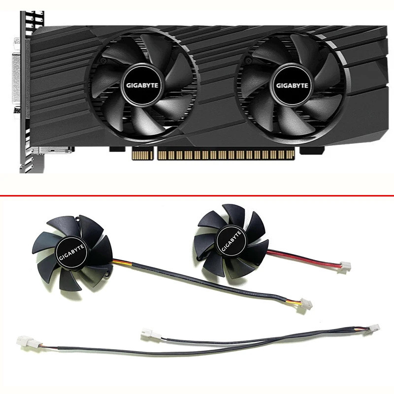 Quạt làm mát 2pin 3pin 45mm cho Gigabyte GTX 1650 GTX1650 D6 OC Thẻ 4G cấu hình thấp 0.19A FS1250-A1053A GPU VGA Video Cooler