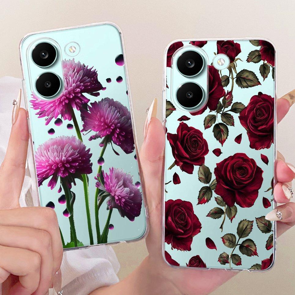 Ốp điện thoại thời trang sang trọng hình bướm hoa cho Xiaomi Poco X8 Pro / Poco X8 / Redmi Turbo 5 Vỏ silicon trong suốt mềm