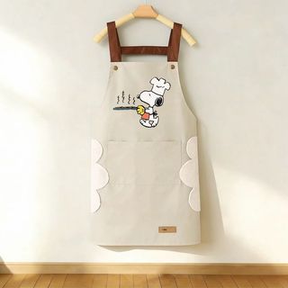 Dễ Thương Họa Tiết Snoopy Tạp Dề Đầu Bếp Hoạt Hình Ngoại Vi Thời Trang Chống Thấm Nước Chống Dầu Hộ Gia Đình Nhà Bếp Nấu Ăn Quần Áo Làm Việc