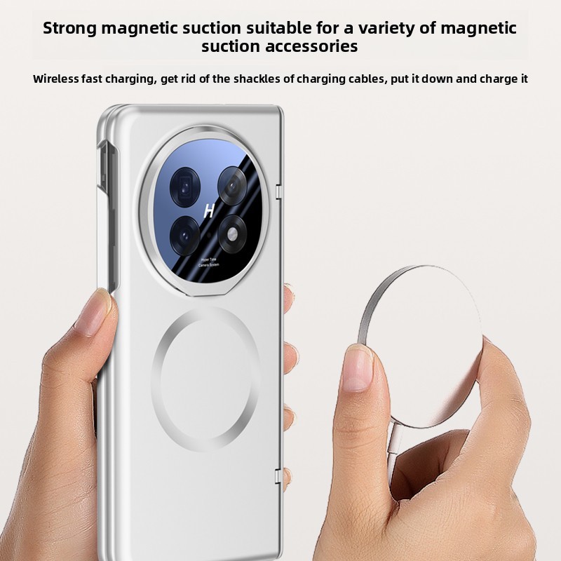Dành Cho OPPO Find N5 Find N 5 Với Kính Cường Lực Riêng Tư Flim Full Vỏ Điện Thoại Lò Xo Bản Lề Giá Đỡ Camera Bảo Vệ