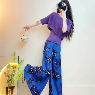 Miyake Áo Xếp Ly Cao Cấp, In Hình Retro Trên Nền Đơn Sắc, Thích Hợp Cho Phụ Nữ