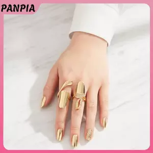 Nhẫn Zircon Kim Loại Thanhtao, Đơn Giản với Vòng Móng Tay Có Thể Tháo Rời - Quà tặng Phù Hợp