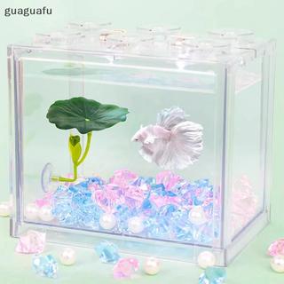 [guaguafu] 1 Võng Lá Xanh Cho Cá Betta Trang Trí An Toàn Cho Bể Cá Giảm Căng Thẳng Có Cốc Hút Cho Bể Cá Cây Giả Trang Trí VN