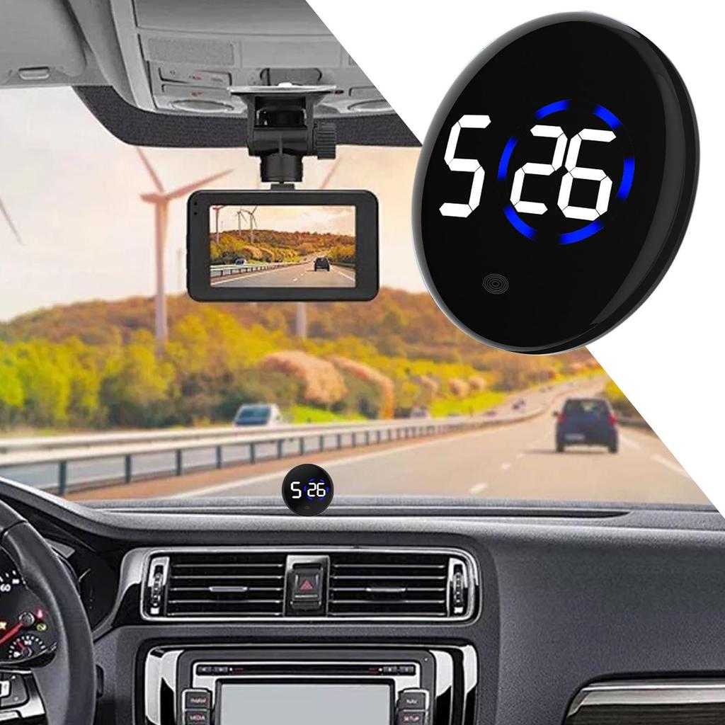 Dính trên đồng hồ cho bảng điều khiển ô tô LED Hẹn giờ nhà bếp kỹ thuật số Dính chống nước trên hẹn giờ lái xe tự động