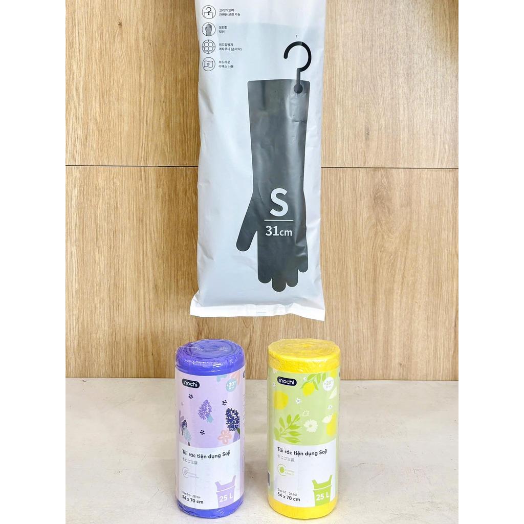 [TIỆN ÍCH] Combo dọn dẹp tiện ích găng tay Lock và túi rác hương Inochi