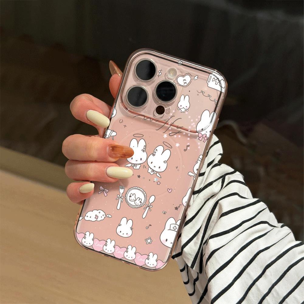 Thỏ hình  vẽ đườ nétVỏ bảo vệ Corning phù hợp cho điện đường noại iPhone 16/17 Pro Max,