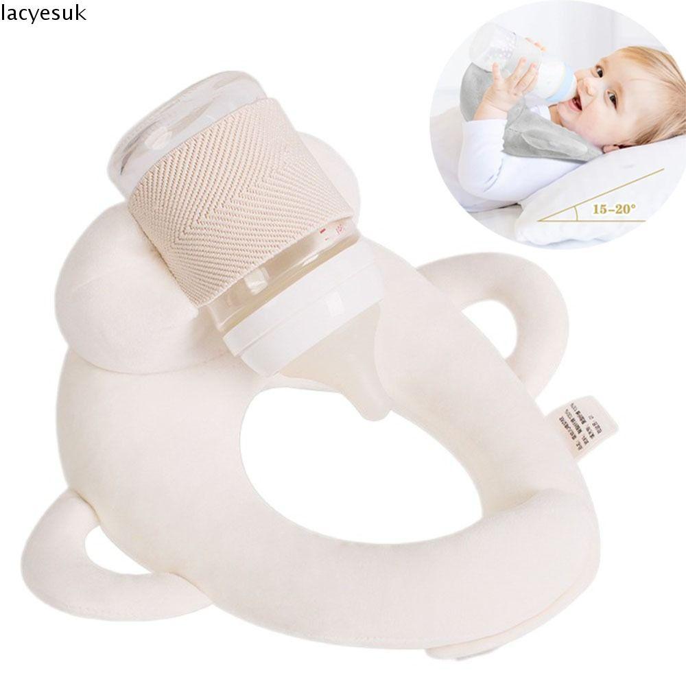 Giá đỡ bình sữa tự bú LACYES, Gối cho bé bú rảnh tay có thể điều chỉnh, tiện lợi với 2 nút bấm Thoải mái 2 tay cầm bên Bình sữa trẻ sơ sinh Phụ kiện đôi Propper