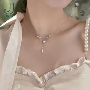Mặt dây chuyền ngôi sao sáu điểm bằng bạc với đá zircon - Quà tặng đẹp cho tiệc và trang sức đám cưới