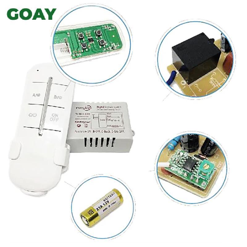 Công tắc đèn điều khiển từ xa kỹ thuật số GOAY Công tắc bật tắt không dây cho đèn chùm bóng đèn 220V RF433 1 / 2 / 3 / 4 Cách VN