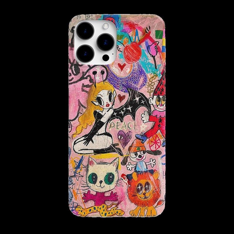 Ốp Điện Thoại Art Little Witch QYJS Thích Hợp Cho IPhone 11 XR XSMAX 17 AIR 13 14 15 16 ProMax 12 PRO 7 8 PLUS Vỏ Cứng Phim Bề Mặt Sáng Bóng