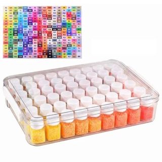 Hộp đóng gói hạt WOAY Perler, Hộp lưu trữ hạt Perler trong suốt chống bụi, Dung tích lớn có nắp chai lưu trữ hạt Dụng cụ tổ chức tại nhà