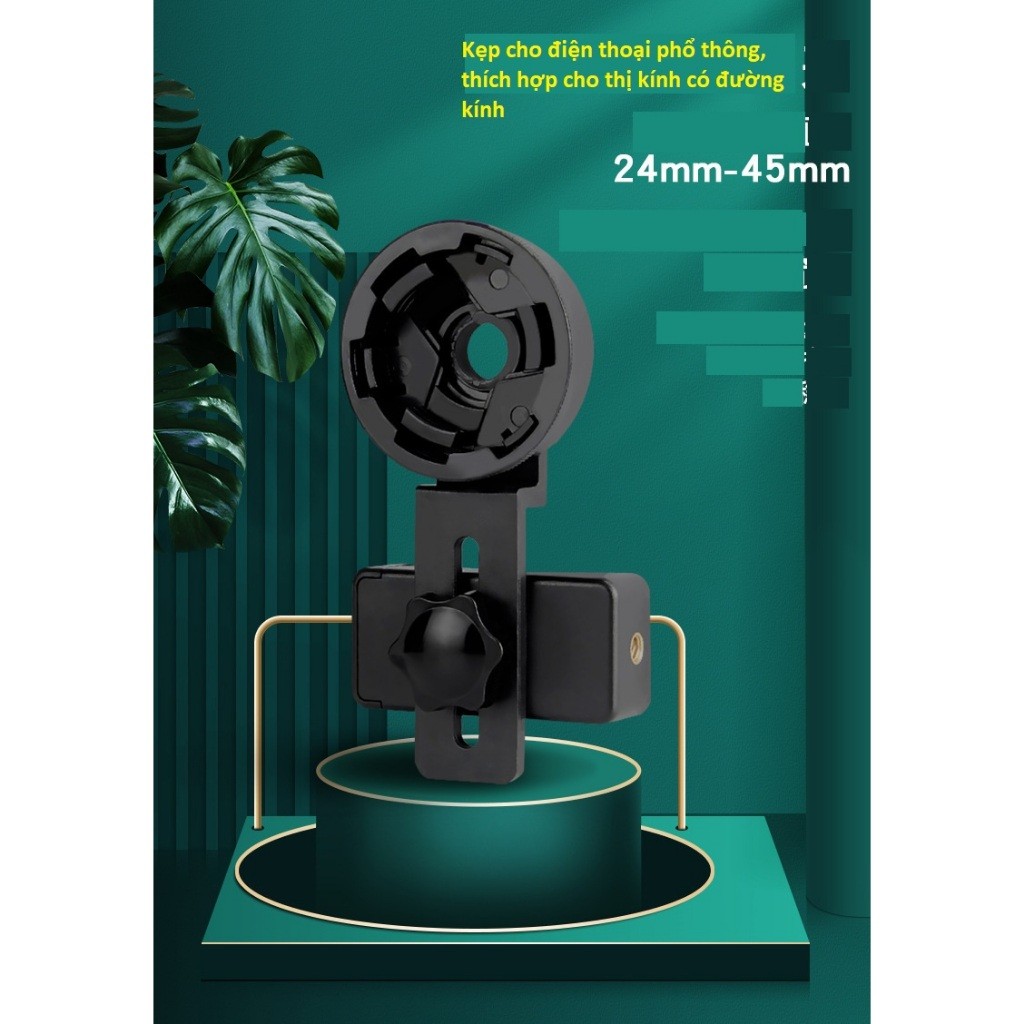 Bộ kẹp điện thoại quan sát qua ống nhòm kính thiên văn Đường kính 25-45mm，Dễ dàng lắp đặt, tháo lắp nhanh