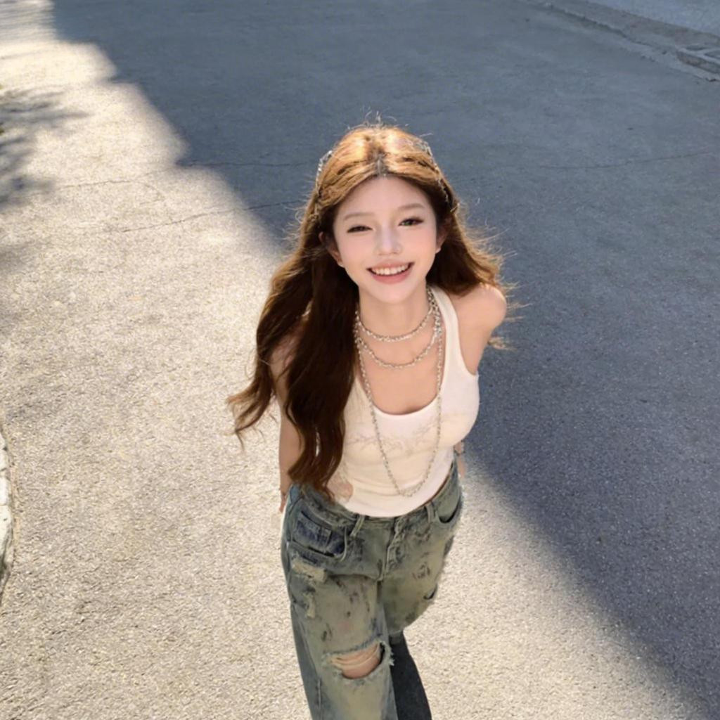 Áo ren see-through hình chữ I Milyfashion thiết kế sling độc đáo, tạo vẻ gọn gàng theo xu hướng Y2K