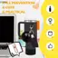 QIUWU 6 Phụ Kiện Bộ Chai Nước Giày Có Móc Mini Lipsti Tay Túi Pom Daisy Charm Móc Khóa Cho Stanley Tumbler.
