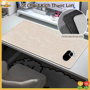 Thảm Trải Bàn Vải Lanh Cotton-Lót Chuột Kích Thước Lớn,Phủ Kín Bàn, Dùng Cho Gaming Văn Phòng Setup