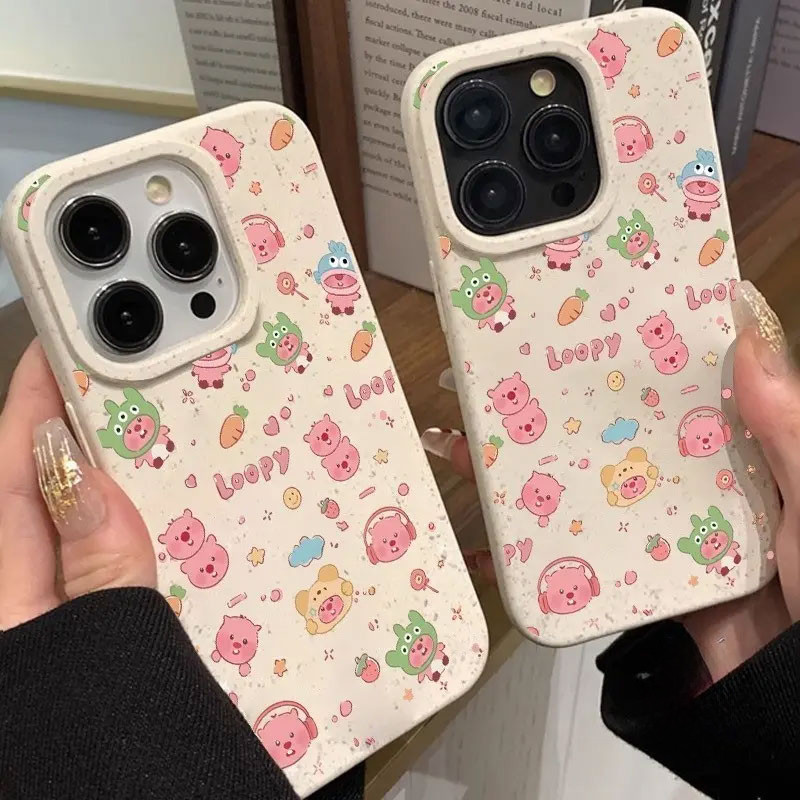 Ốp Loopy Hồng Xu Hướng Cho iPhone 11-17 Pro Max