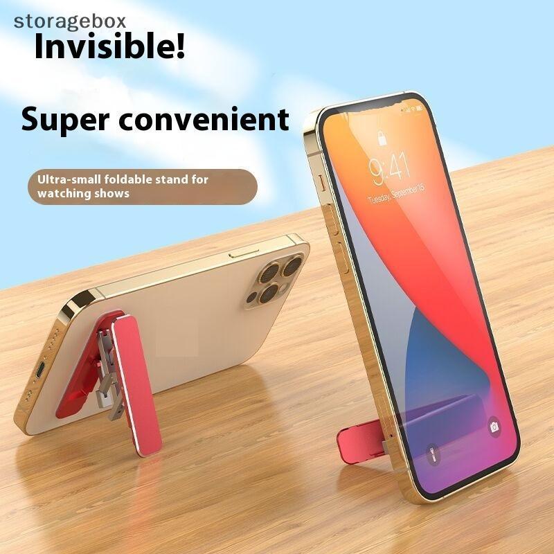 [Hộp lưu trữ] 1 / 3 Giá đỡ điện thoại di động có thể gập lại vô hình Mini Hợp kim nhôm Giá đỡ vật liệu để bàn Góc có thể điều chỉnh cho điện thoại di động Đẹp