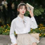 Áo sơ mi nữ dài tay phong cách mới, thiết kế sang trọng, style ngọt ngào Pháp