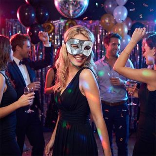 ASDFGER Hóa Trang, Gương Che Mắt Bóng Sáng Lấp Lánh Mặt, Disco Bạc Đảng Đạo Cụ Mardi Gras Cosplay Hóa Trang