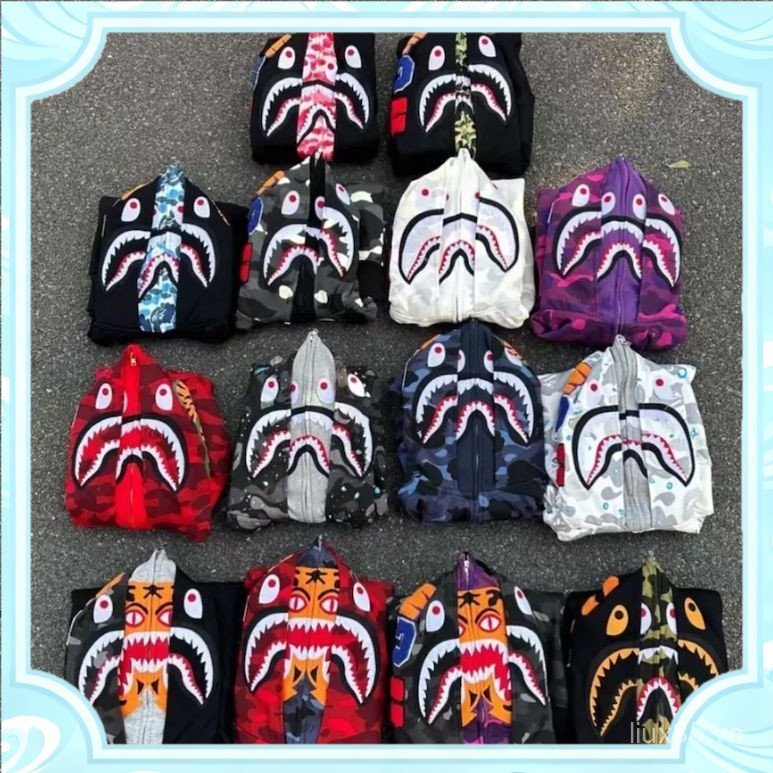 Áo khoác chống nắng Bape Monster In họa tiết cá sấu màu cam Unisex chất lượng cao Xu hướng mùa hè 2026