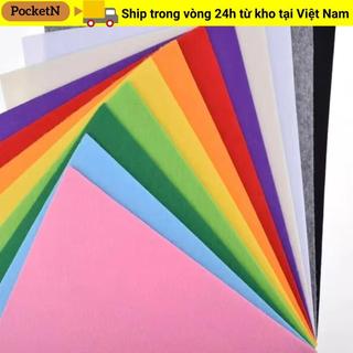 POCKETN 40 Chiếc Vải Không Dệt, Tấm Vải Nỉ Dày 1 Mm Nhiều Màu Sắc, Quảng Trường Chất Lượng Cao Thủ Công Thủ Công Bền Đẹp Fabri May Thủ Công DIY