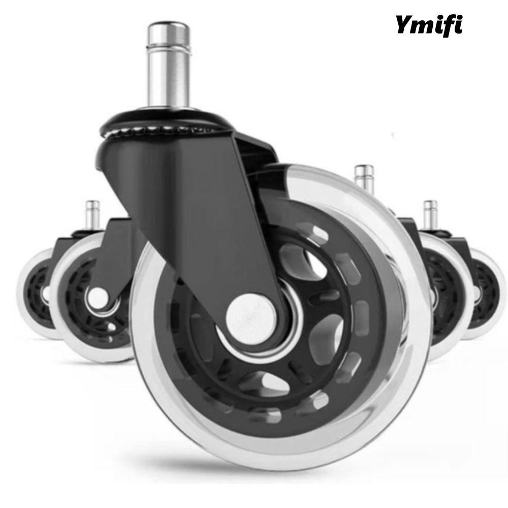 YMIFI 5 Chiếc Ghế Văn Phòng Bánh Xe, Bánh Xe Cao Su PU 2.5 Inch / 3 Inch, Bánh Xe Đa Năng Thay Thế Tắt Tiếng Nội Thất Xoay Phần Cứng Caster Ghế Văn Phòng Tại Nhà